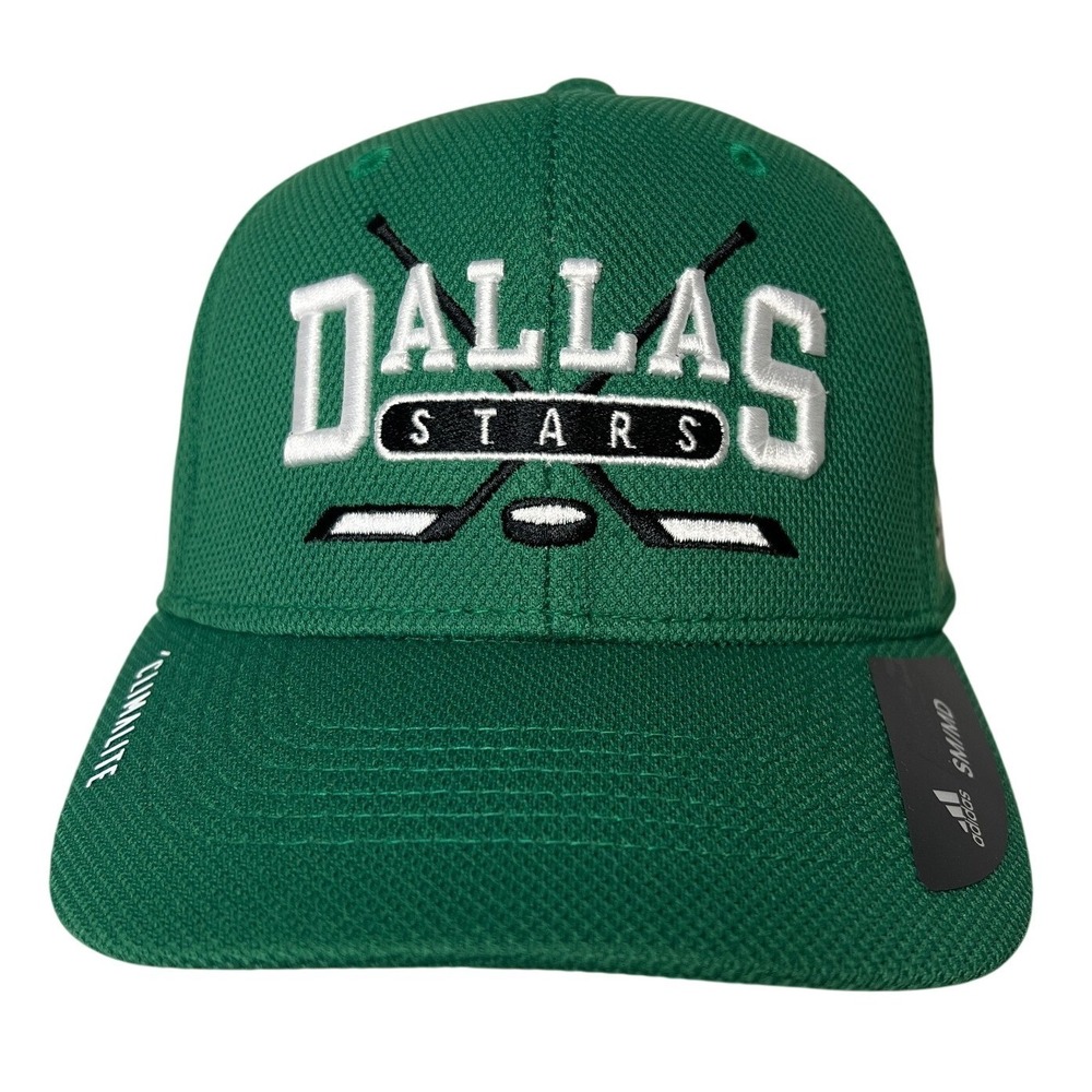 Adidas Dallas Stars NHL Climalite Victory Green Fitted Hat Size S/M Mesh Cap